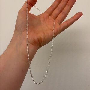 Madewell Silver Paperclip Chain Necklace